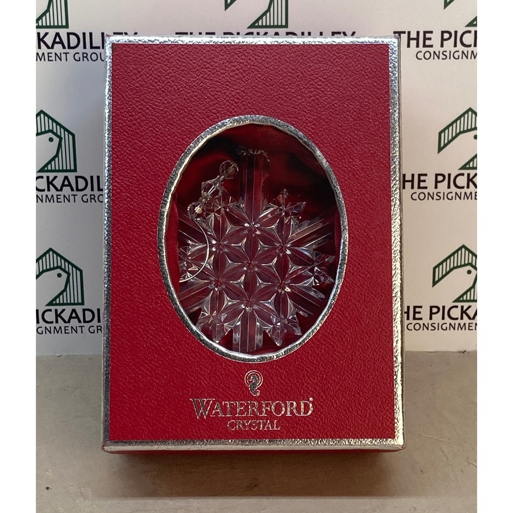 Waterford 2004 Crystal Snow Crystal Faceted Ornament New in‎ Box Ireland